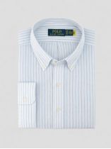 Chemise en Lin Rayée Grande Taille Bleu/Blanc